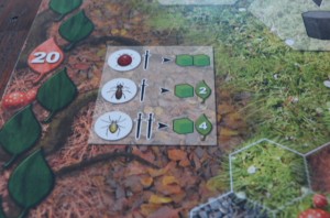 Une des nombreuses "aides de jeu" sur le plateau