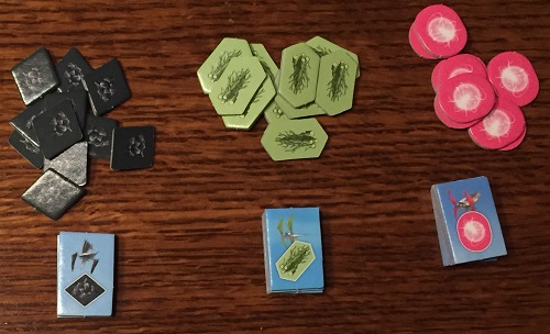 Les ressources : de l’obsidienne, du mycélium et du chewing-gum ; pardon, de l’énergie.