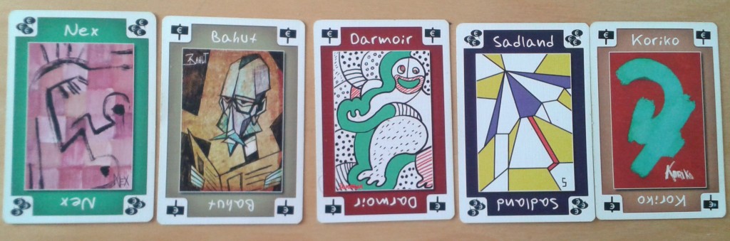 Nos cinq artistes, tous avec des styles très différents.