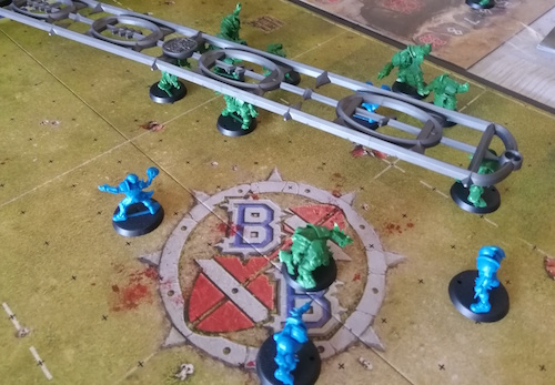 On utilise le gabarit pour tenter une passe