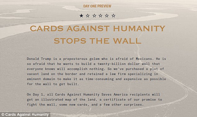 cards against humanity contre trump