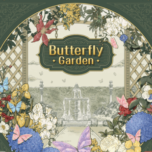 Butterfly Garden papillons indigo